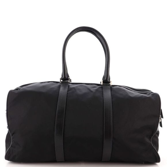 Prada Convertible Weekender Bag Tessuto with Saffiano Leather Large Black - Picture 4 of 8